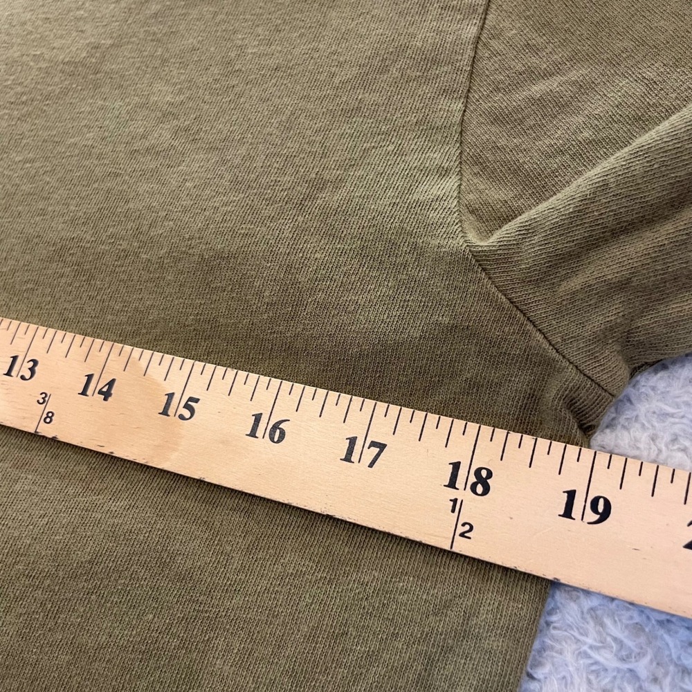 Imogene and Willie T-Shirt Men Small Olive Green Short Sleeve Crew Neck USA Made - Picture 5 of 8